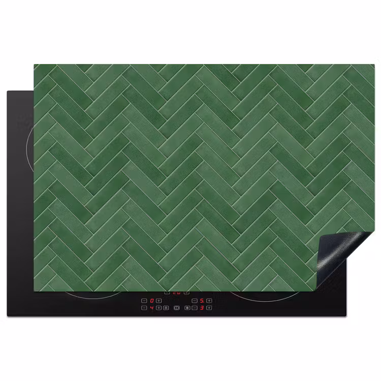 Visgraat - Wandtegel - Bosgroen Inductie beschermer vinyl 3mm klein 276 -3d