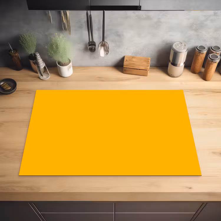 Vivid - Amber - Geel Inductie beschermer vinyl 3mm klein 276 -sfeer5