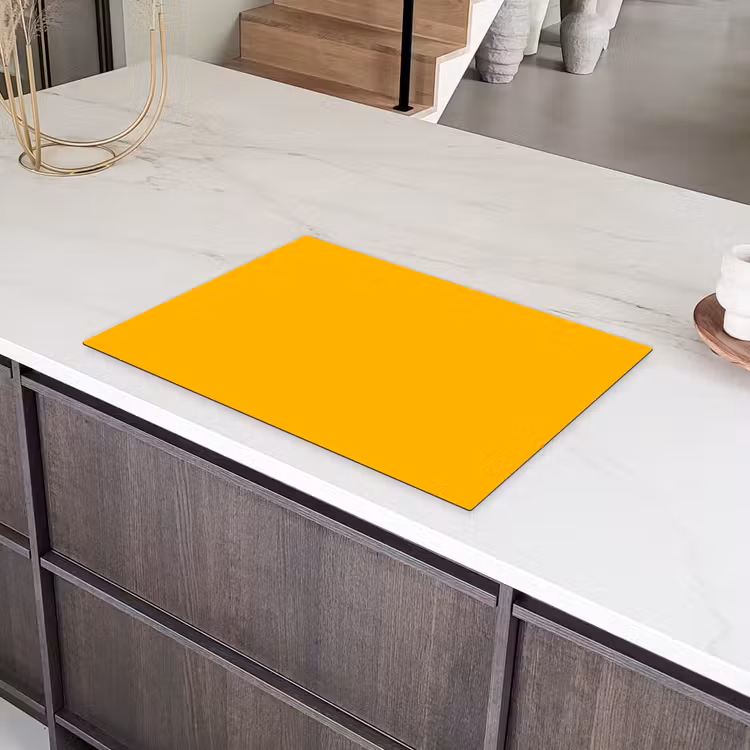 Vivid - Amber - Geel Inductie beschermer vinyl 3mm klein 276 -sfeer8