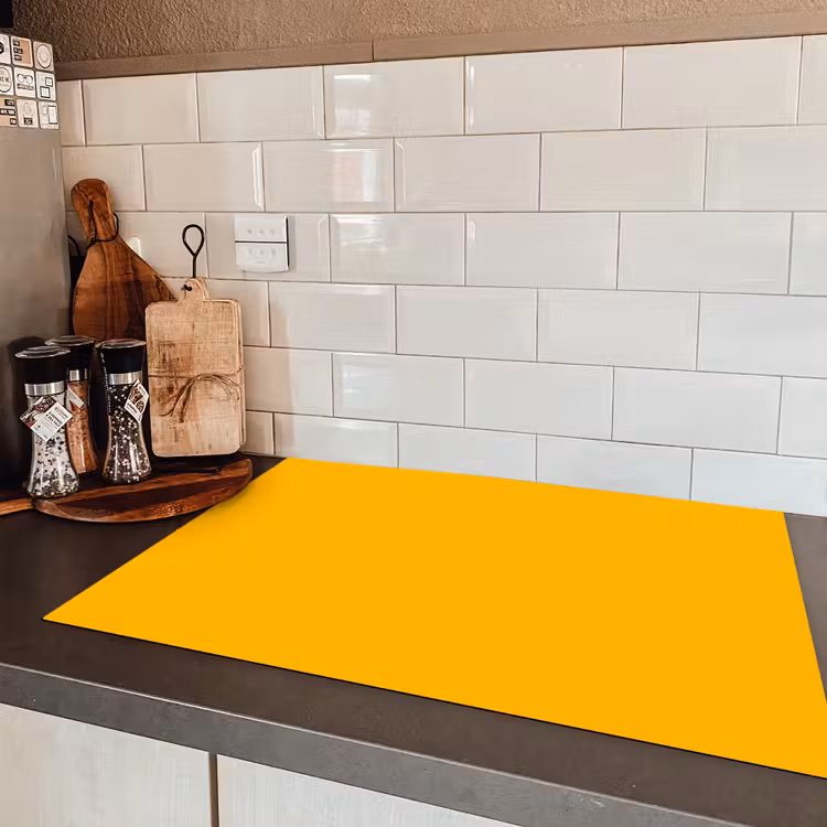Vivid - Amber - Geel Inductie beschermer vinyl 3mm klein 276 -sfeer3