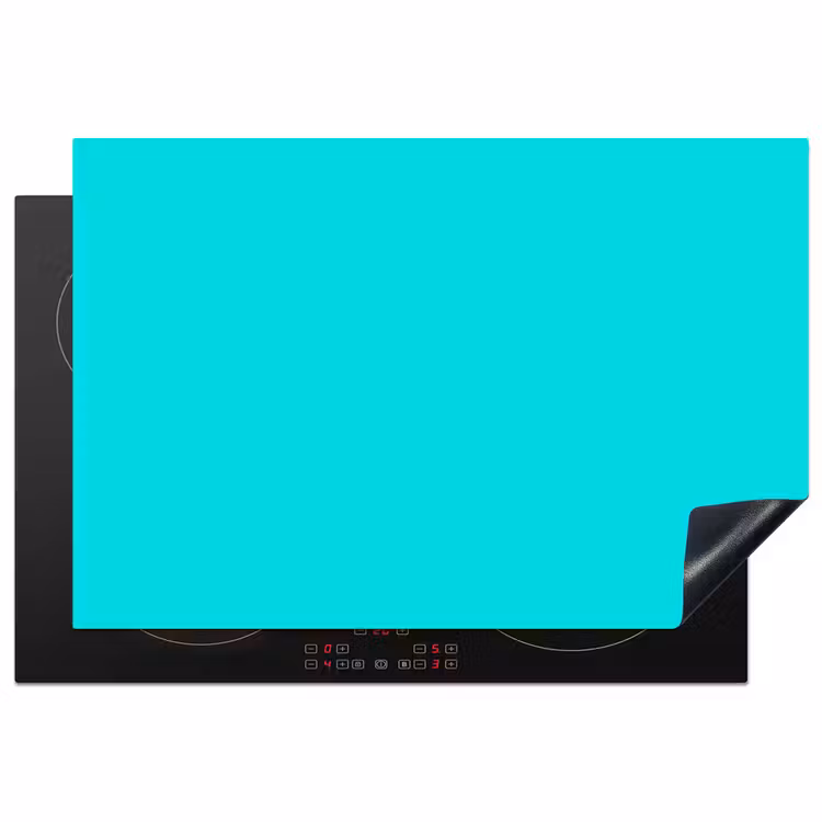 Vivid - Aquamarine - Turkoois Inductie beschermer vinyl 3mm klein 276 -3d