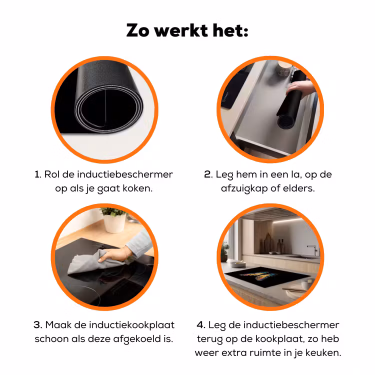 Vlinder - Kleurrijk - Speels Inductie beschermer vinyl 3mm klein -zzzzzzz-td-werking