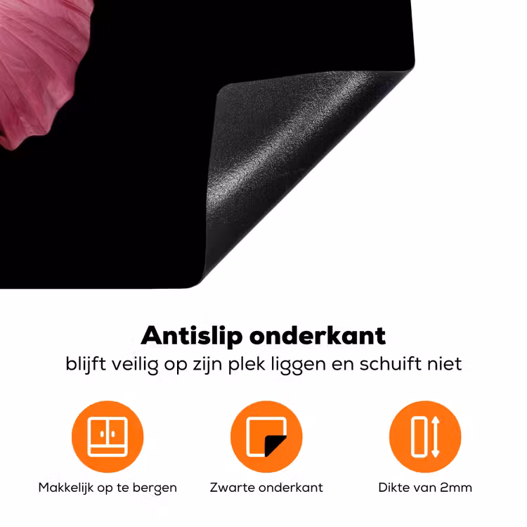 Vlinder - roze - Elegant Inductie beschermer vinyl 3mm klein -zzzzzzz-td-onderkant