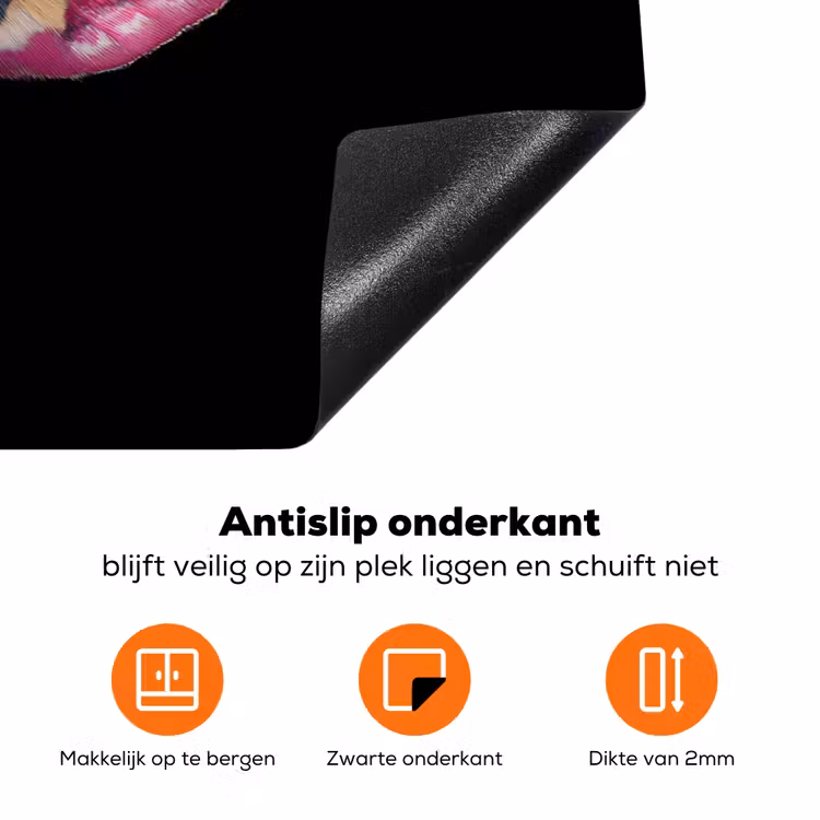 Vlinder - Roze - Nachtvlinder Inductie beschermer vinyl 3mm klein -zzzzzzz-td-onderkant