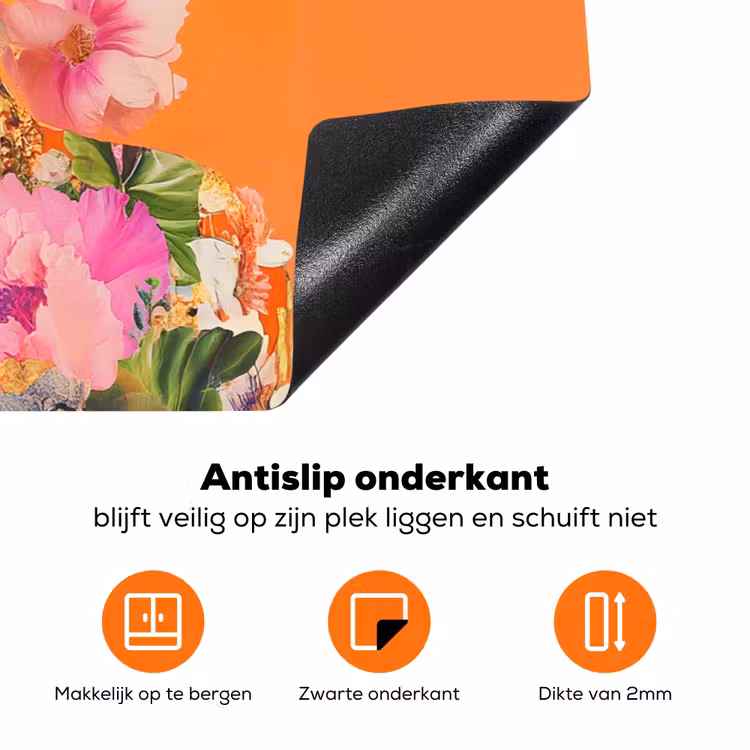 Vlinders - Vrouw - Zonnebril - Kleurrijk Inductie beschermer vinyl 3mm klein -zzzzzzz-td-onderkant