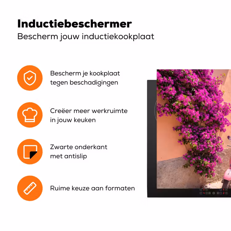 Voertuig - Roze - Kust - Zomer - Reizen Inductie beschermer vinyl 3mm klein -zzzzzzz-td-ups