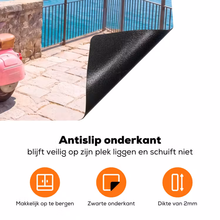 Voertuig - Roze - Kust - Zomer - Reizen Inductie beschermer vinyl 3mm klein -zzzzzzz-td-onderkant