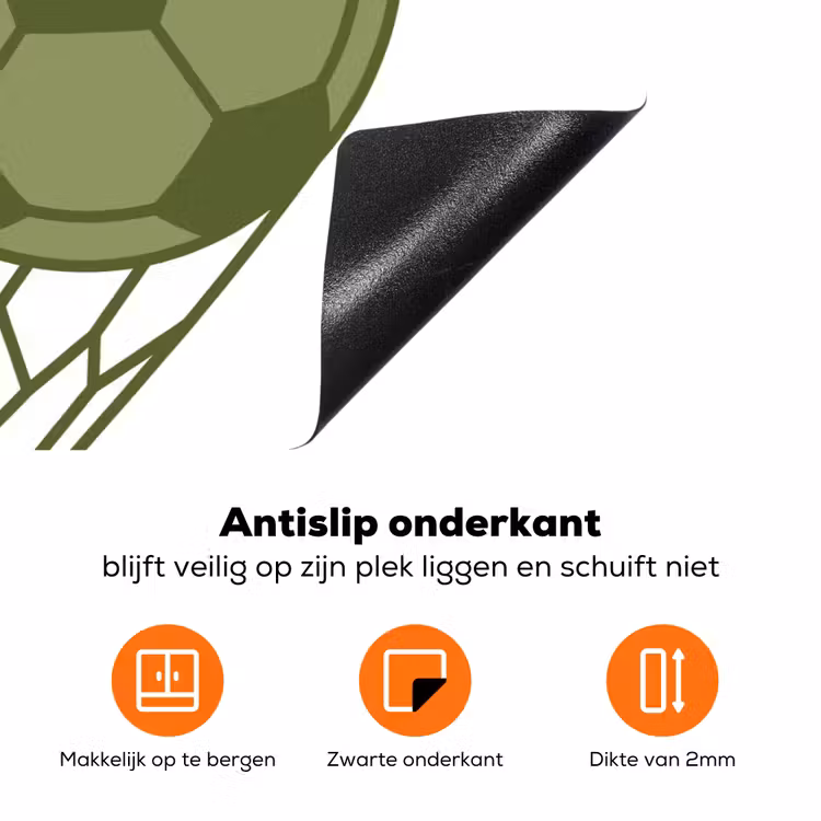 Voetbal - Goal - Sport - Groen Inductie beschermer vinyl 3mm klein -zzzzzzz-td-onderkant