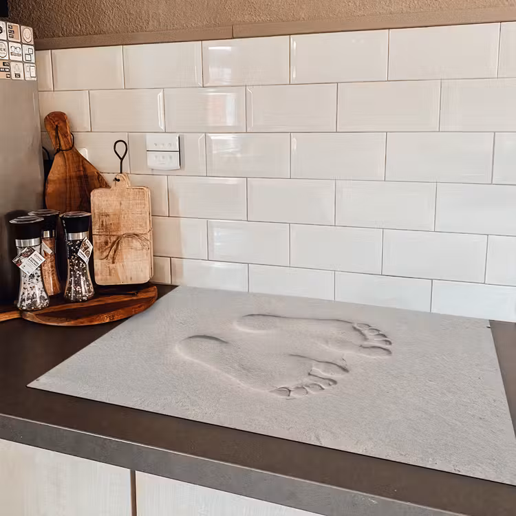 Voeten - Afdrukken - Zand Inductie beschermer vinyl 3mm klein -sfeer3