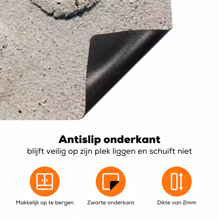 Voeten - Zand - Zee Inductie beschermer vinyl 3mm klein -zzzzzzz-td-onderkant