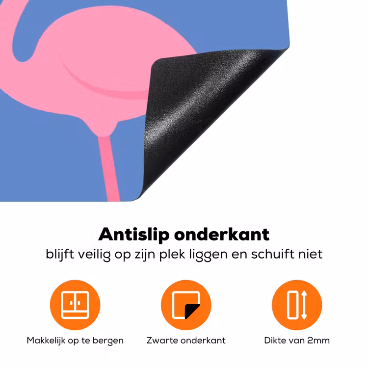 Vogel - Paar - Dieren - Modern - Roze Inductie beschermer vinyl 3mm klein -zzzzzzz-td-onderkant