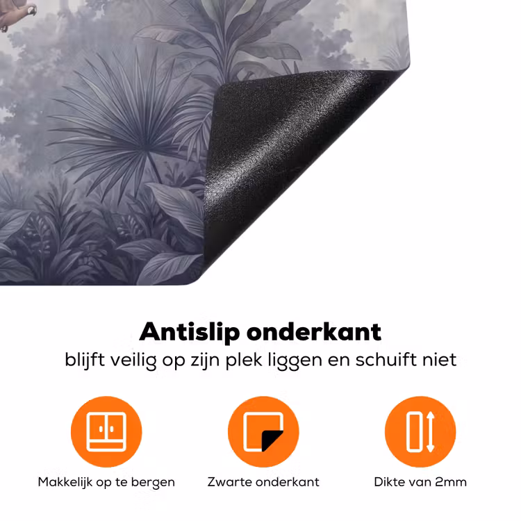 Vogel - Vliegend - Jungle - Vintage - Dieren Inductie beschermer vinyl 3mm klein -zzzzzzz-td-onderkant