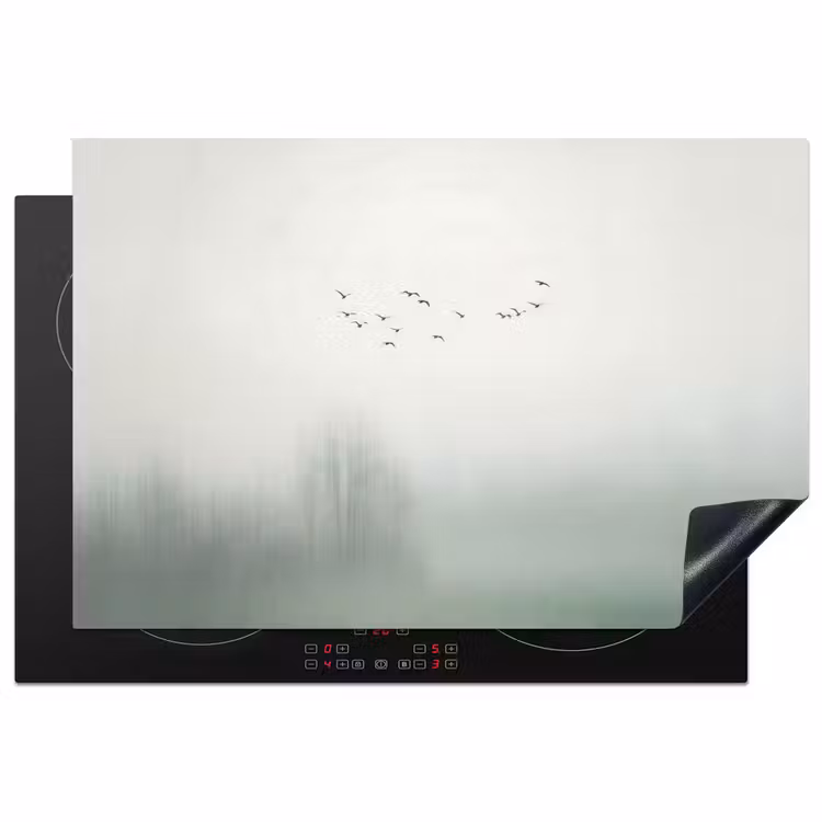 Vogel - Vlucht - Natuur - Minimalistisch Inductie beschermer vinyl 3mm klein -3d