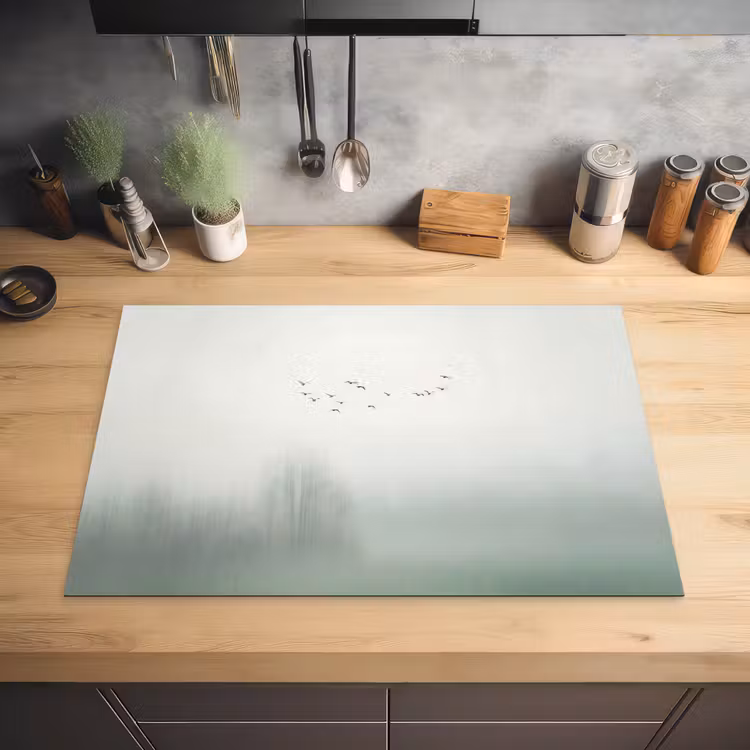 Vogel - Vlucht - Natuur - Minimalistisch Inductie beschermer vinyl 3mm klein -sfeer5