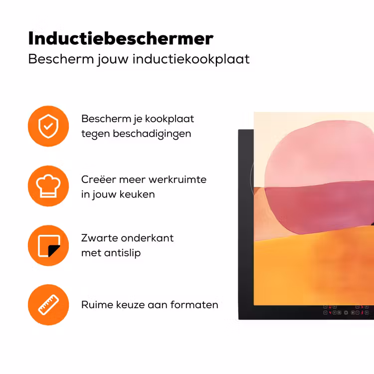 Vormen - Abstract - Kleurrijk Inductie beschermer vinyl 3mm klein -zzzzzzz-td-ups