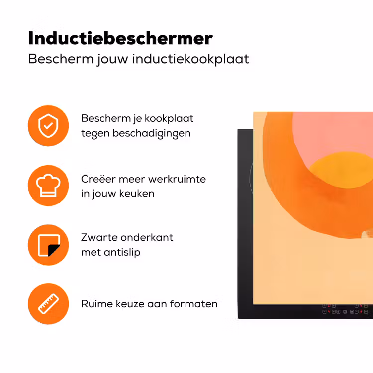 Vormen - Abstract - Kleurrijk Inductie beschermer vinyl 3mm klein -zzzzzzz-td-ups