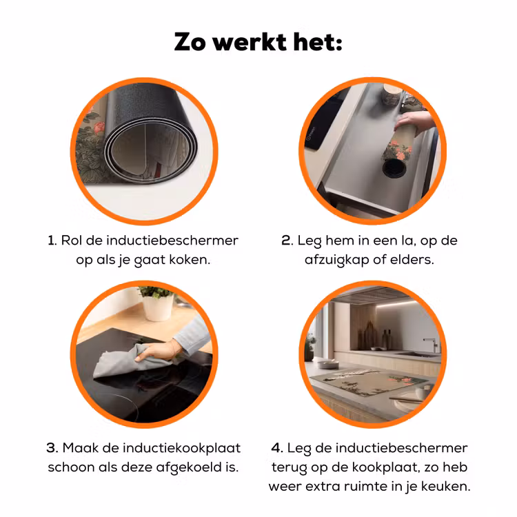 Vrouw - Azië - Kunst - Beige Inductie beschermer vinyl 3mm klein -zzzzzzz-td-werking