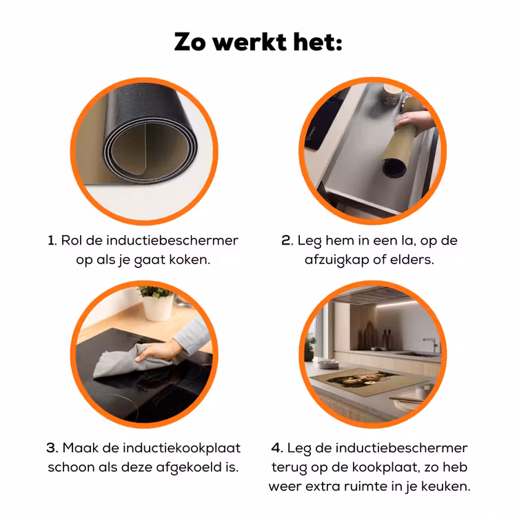 Vrouw - Beige - Bloem - Modern - Portret Inductie beschermer vinyl 3mm klein -zzzzzzz-td-werking