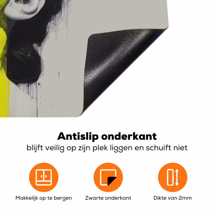 Vrouw - Bril - Verf Inductie beschermer vinyl 3mm klein -zzzzzzz-td-onderkant