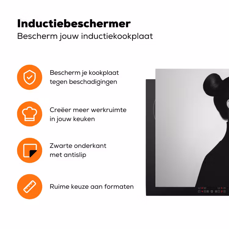 Vrouw - Champagne - Modern Inductie beschermer vinyl 3mm klein -zzzzzzz-td-ups