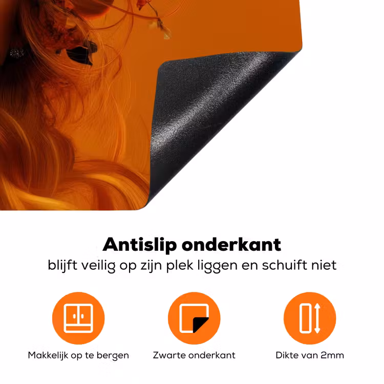 Vrouw - Citroenen - Bloesem - Geel Inductie beschermer vinyl 3mm klein -zzzzzzz-td-onderkant