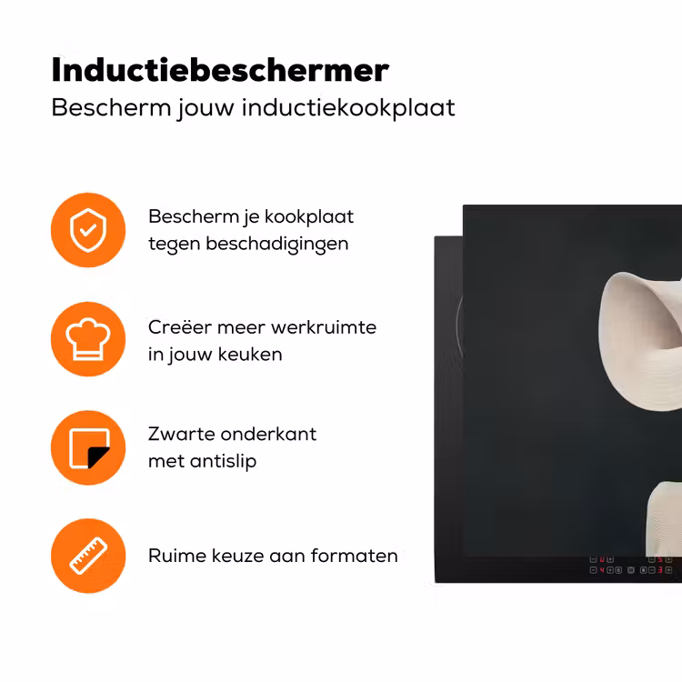 Vrouw - Golvende - Hoed Inductie beschermer vinyl 3mm klein -zzzzzzz-td-ups