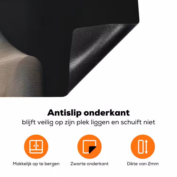 Vrouw - Golvende - Hoed Inductie beschermer vinyl 3mm klein -zzzzzzz-td-onderkant
