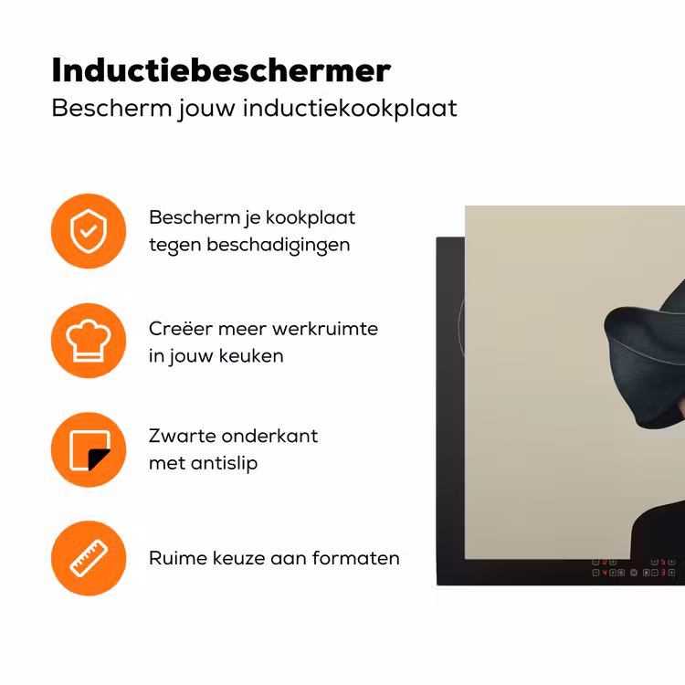 Vrouw - Groen - Hoed Inductie beschermer vinyl 3mm klein -zzzzzzz-td-ups