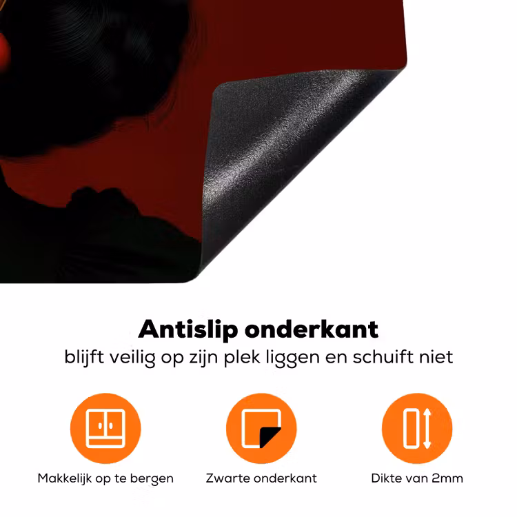 Vrouw - Kersen - Slagroom Inductie beschermer vinyl 3mm klein -zzzzzzz-td-onderkant
