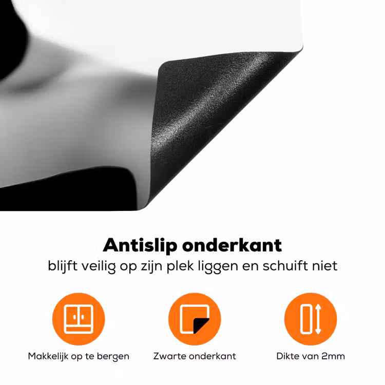 Vrouw - Lolly - Zwart - Wit Inductie beschermer vinyl 3mm klein -zzzzzzz-td-onderkant