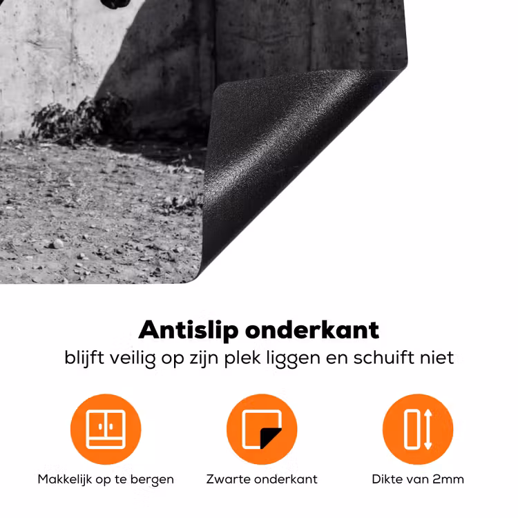 Vrouw - Paard - Artistiek Inductie beschermer vinyl 3mm klein -zzzzzzz-td-onderkant