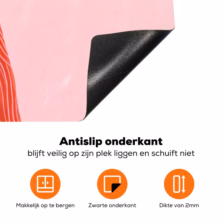 Vrouw - Portret - Modern - Kunst - Roze Inductie beschermer vinyl 3mm klein -zzzzzzz-td-onderkant