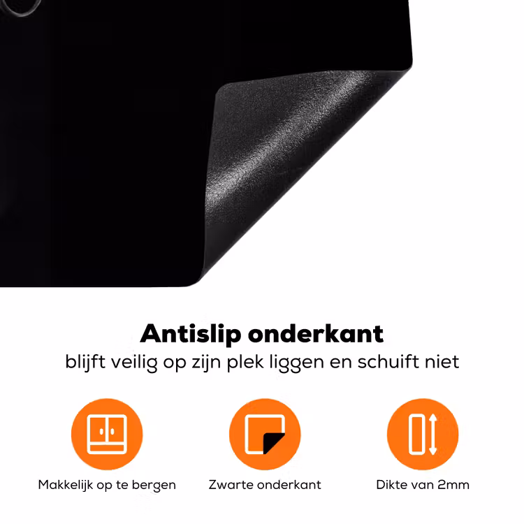 Vrouw - Profiel - Mensen - Zwart-wit Inductie beschermer vinyl 3mm klein -zzzzzzz-td-onderkant