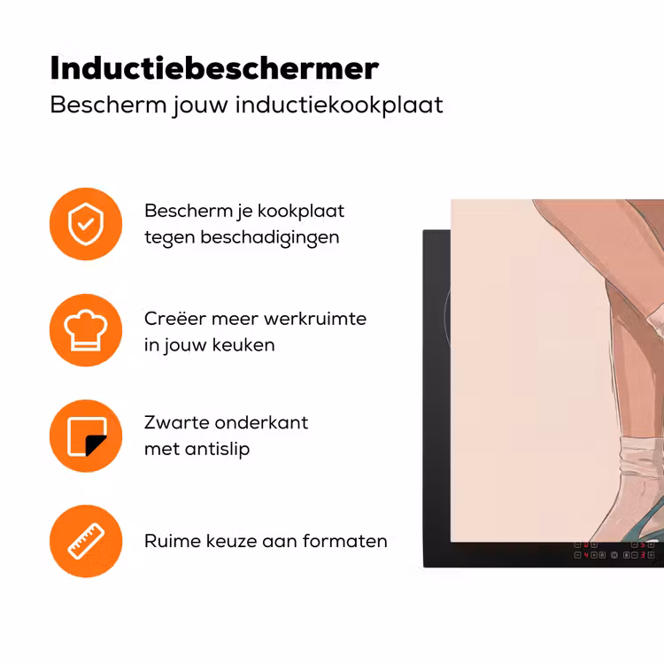 Vrouw - Schoen - Mode - Lifestyle - Groen Inductie beschermer vinyl 3mm klein -zzzzzzz-td-ups
