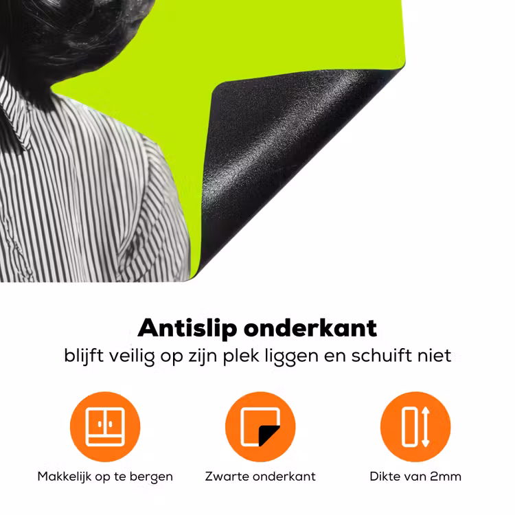 Vrouw - Sterrenhemel - Groen Inductie beschermer vinyl 3mm klein -zzzzzzz-td-onderkant