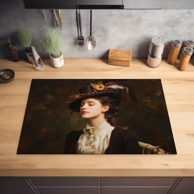 Vrouw - Victoriaans - Portret Inductie beschermer vinyl 3mm klein -sfeer5