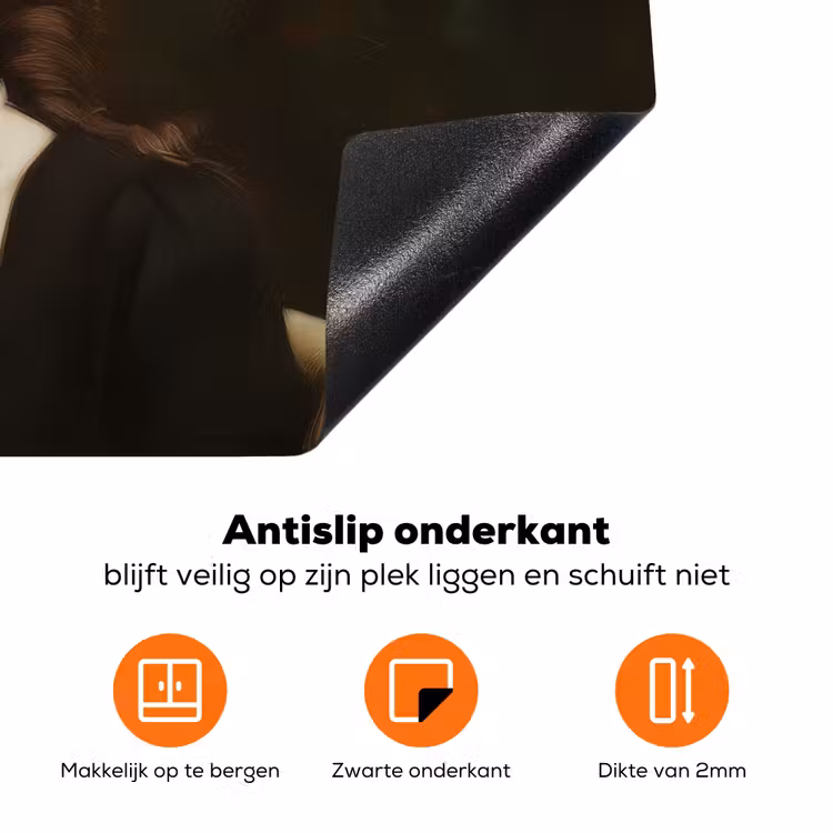 Vrouw - Victoriaans - Portret Inductie beschermer vinyl 3mm klein -zzzzzzz-td-onderkant
