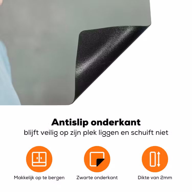 Vrouw - Vogels - Abstract - Modern - Wit Inductie beschermer vinyl 3mm klein -zzzzzzz-td-onderkant