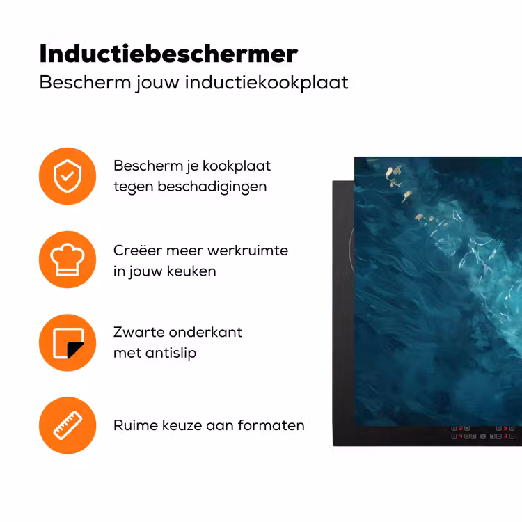 Vrouw - Water - Bikini - Oranje Inductie beschermer vinyl 3mm klein -zzzzzzz-td-ups