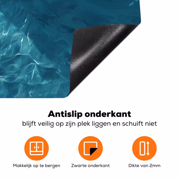 Vrouw - Water - Bikini - Oranje Inductie beschermer vinyl 3mm klein -zzzzzzz-td-onderkant