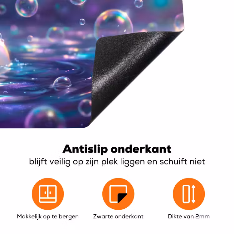 Vrouw - Water - Portret - Kleurrijk - Modern Inductie beschermer vinyl 3mm klein -zzzzzzz-td-onderkant