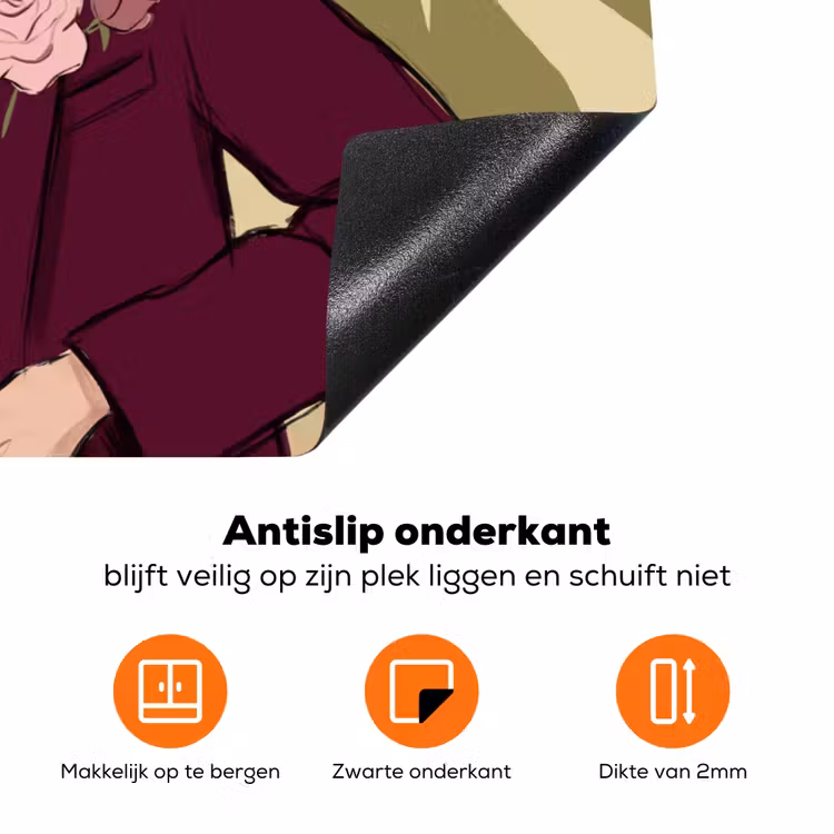 Vrouw - Wijn - Portret - Mode - Modern Inductie beschermer vinyl 3mm klein -zzzzzzz-td-onderkant