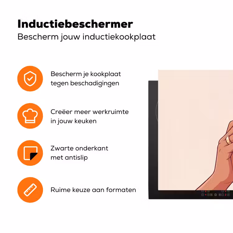 Vrouw - Zonnebril - Mode - Rood - Illustratie Inductie beschermer vinyl 3mm klein -zzzzzzz-td-ups