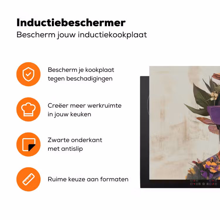 Vrouw - Zonnebril - Vlinder - Bloemen Inductie beschermer vinyl 3mm klein -zzzzzzz-td-ups