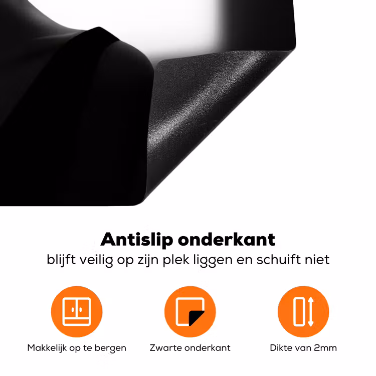 Vrouw - Zwart - Hart Inductie beschermer vinyl 3mm klein -zzzzzzz-td-onderkant
