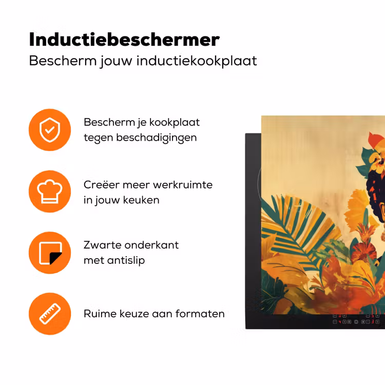 Vrouwelijk - Bloemen - Sieraden Inductie beschermer vinyl 3mm klein -zzzzzzz-td-ups