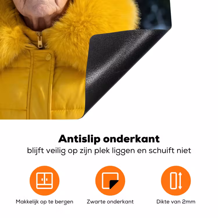 Vrouwen - Bananen - Geel Inductie beschermer vinyl 3mm klein -zzzzzzz-td-onderkant