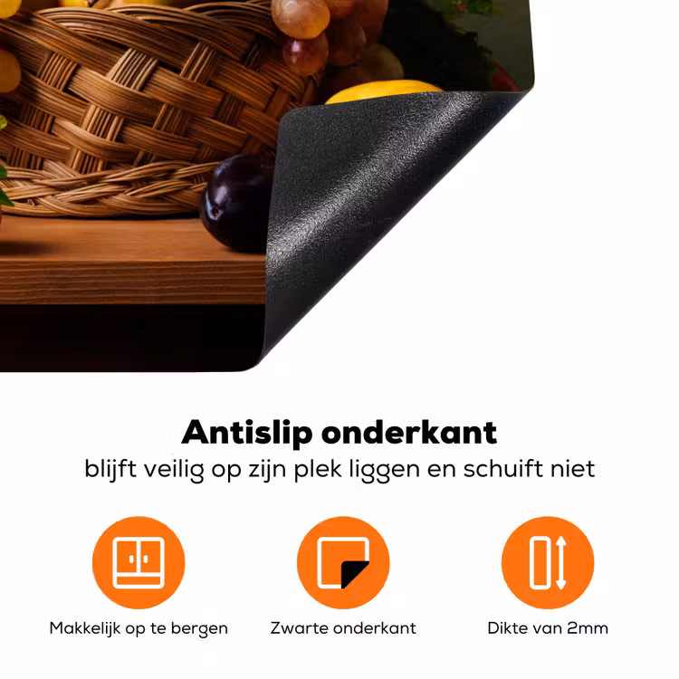 Vruchten van de Nazomer Inductie beschermer vinyl 3mm klein -zzzzzzz-td-onderkant