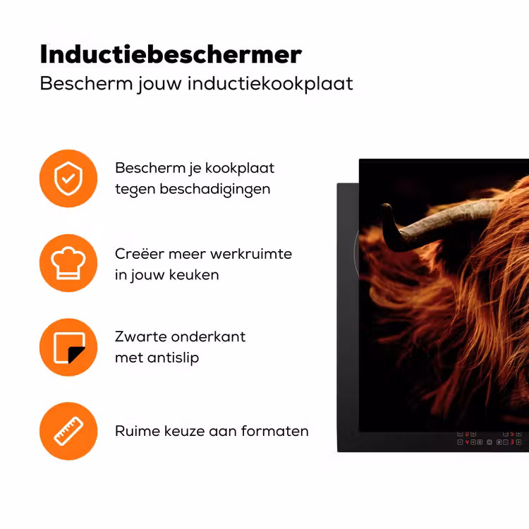 Vurige Blik Inductie beschermer vinyl 3mm klein -zzzzzzz-td-ups