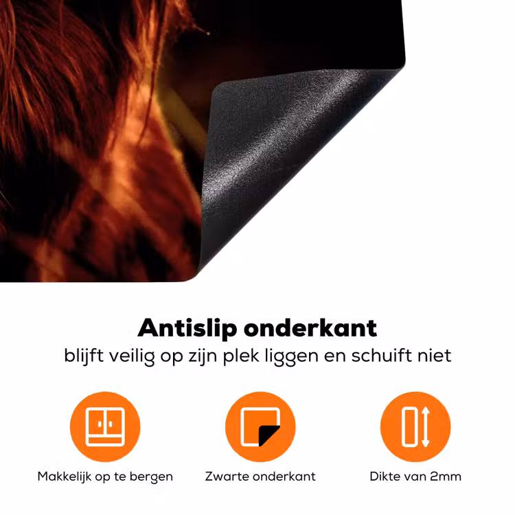 Vurige Blik Inductie beschermer vinyl 3mm klein -zzzzzzz-td-onderkant